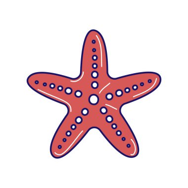 Denizyıldızı vektör simgesi. Çizgi film vektör simgesi beyaz arkaplan denizyıldızı üzerinde izole