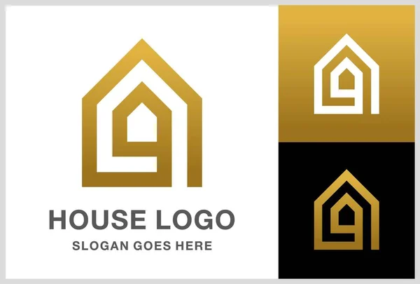 Будівництво Будинок Архітектура Внутрішня Нерухомість Бізнес Компанія Вектор Дизайн Логотипу — стоковий вектор