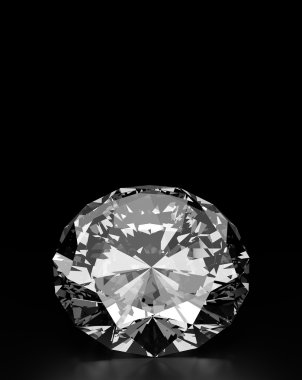 Siyah arkaplanda elmas