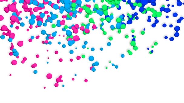 Spostamento delle particelle di colori — Video Stock