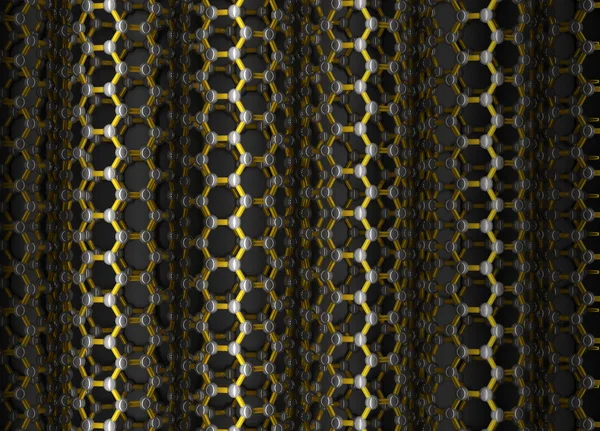 Rendering 3D di Nanotubi Verticali — Foto Stock