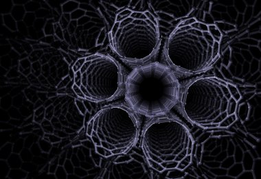 3D Rendering of Bunch of Nanotubes clipart