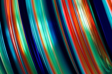 3D çizim, soyut arkaplan, yanardöner holografik folyo, metalik doku, ultraviyole dalgalı duvar kağıdı, sıvı dalgalar, sıvı metal yüzey, esrarengiz su spektrumu, parlak renk