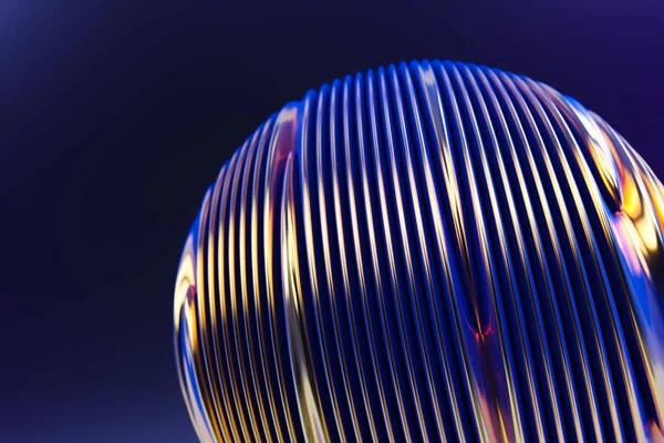 Representación Fondo Abstracto Diseño Fluídico Superficie Metálica Forma Curva Brillante —  Fotos de Stock