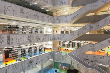 Prague, Çek Cumhuriyeti - 13 Haziran 2015 - teknoloji Prag, BGY Prag, iç Milli Kütüphanesi