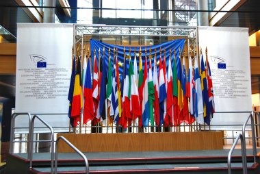 European Parliament, Interior, Country Flags inside the building