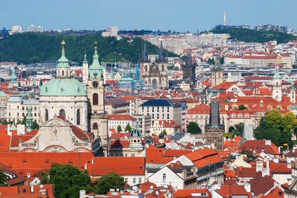 Prague Cityscape, Nicholas Palace in Foreground — Stock Photo, Image