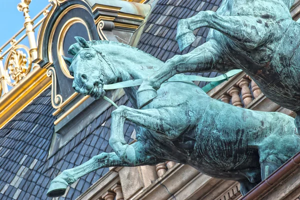 Detalje af Triga på National Theater Prag - Stock-foto