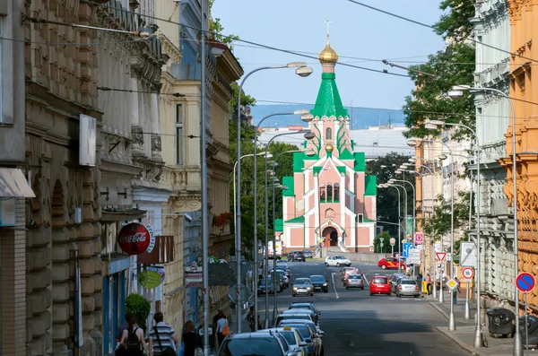 Православная церковь Св. Горазда в Оломоуце, Моравия, Чехия — стоковое фото