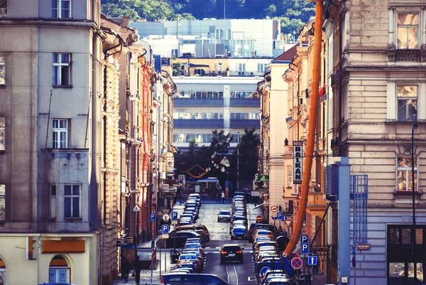 Smalle Praag Street, Tsjechische Republiek — Stockfoto