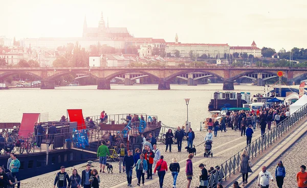 Prager Aussicht, Blick auf die Prager Burg — Stockfoto