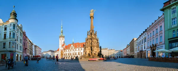 Holy Trinity Column på övre torget i Olomouc — Stockfoto