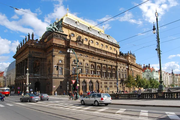 Det nationale teater i Prag - Stock-foto