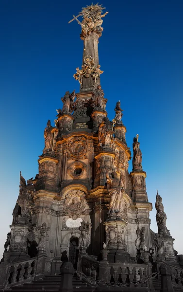 Night Photo of Holy Trinity Column — Stock Photo, Image