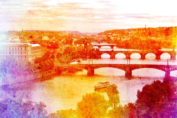 Prague CItyscape Illustration — Stock Photo, Image