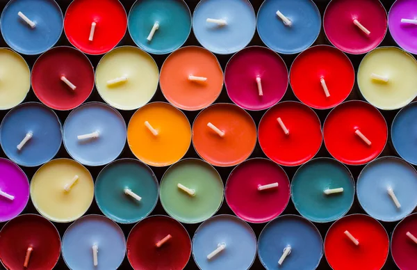 Decorative Colored Tea Candles, Various Colors — Stock Photo, Image