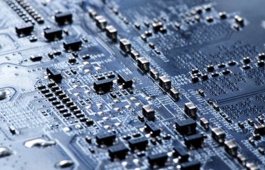 PCB devre Closeup arka plan
