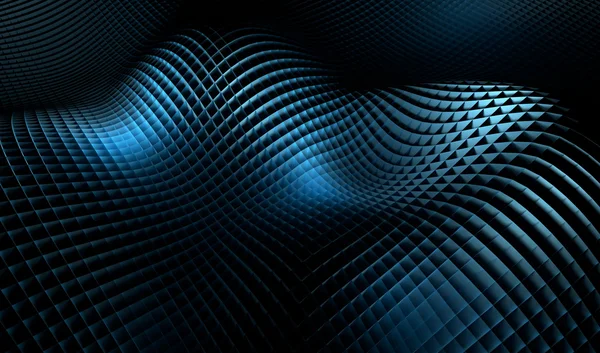 Superficie de color azul con protuberancias, 3D renderizado —  Fotos de Stock