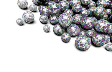 Renkli parlak küreler arka plan