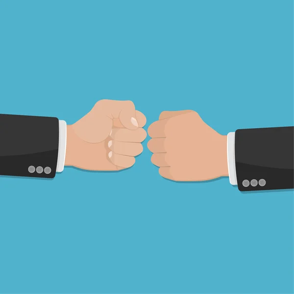 Two clenched fists in air punching Stock Illustration