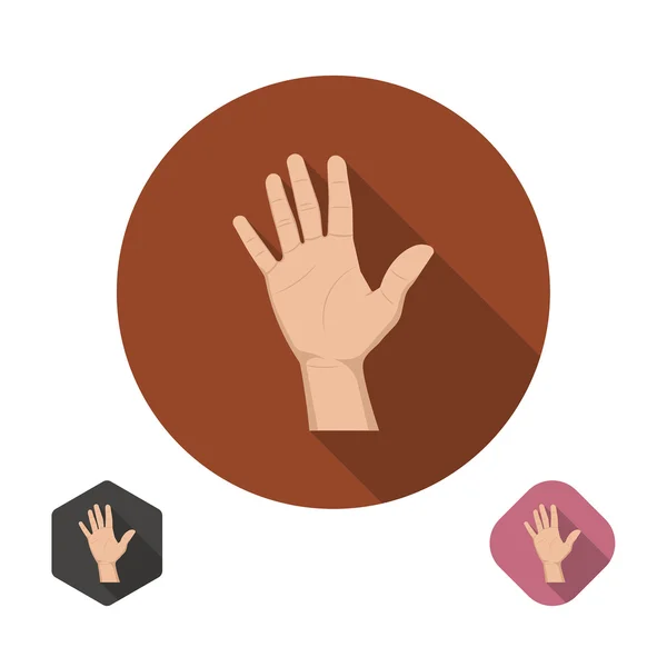 Icon of the realistic hand — Stockvector