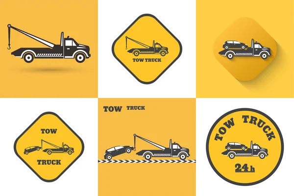 Set of Tow truck icon — Stock Vector