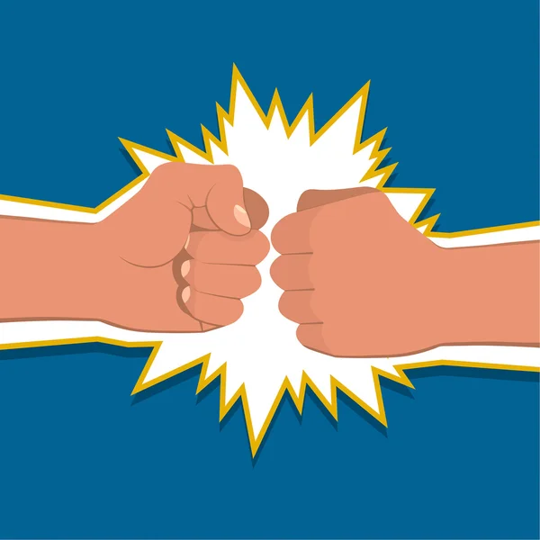 Two clenched fists Stock Vector