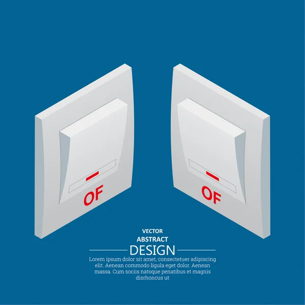 Deux icônes interrupteur lumineux — Image vectorielle
