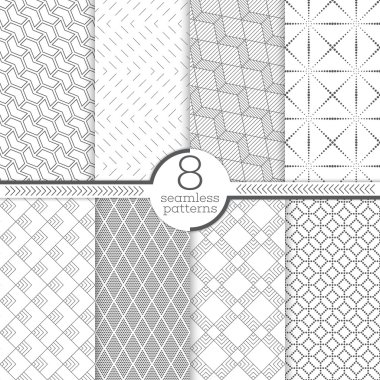 sekiz Dikişsiz desen seti