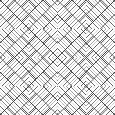 Kusursuz desen. İnce çizgileri olan modern stil dokusu. Düzenli olarak eşkenar dörtgenlerle, elmaslarla geometrik fayansları tekrarlıyorlar. Grafiksel tasarımın vektör ögesi