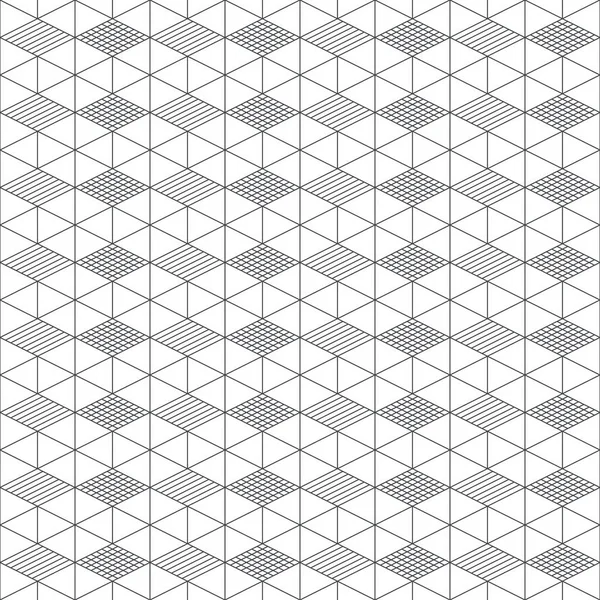 Bezproblémový Vzorec Pravidelně Opakující Moderní Geometrická Textura Skládá Lineárních Šestiúhelníků — Stockový vektor