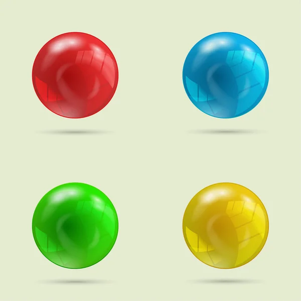 Colección de cuatro bolas — Vector de stock