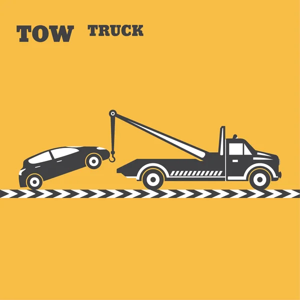 Tow truck emblem — Stock Vector