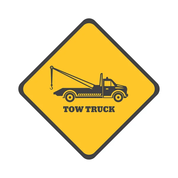 Tow truck sign — 스톡 벡터