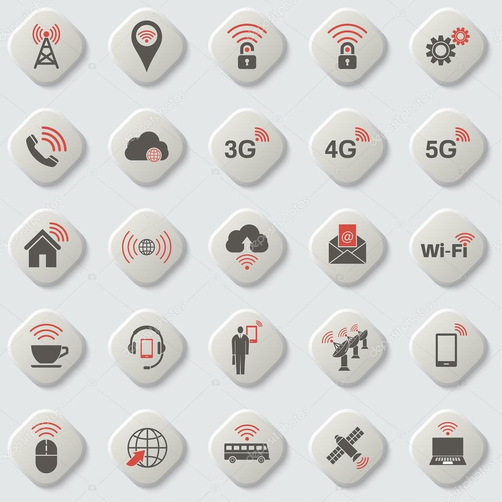 Set of universal icons for web and mobile