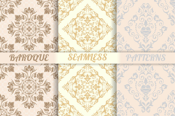 Vector seamless pattern set