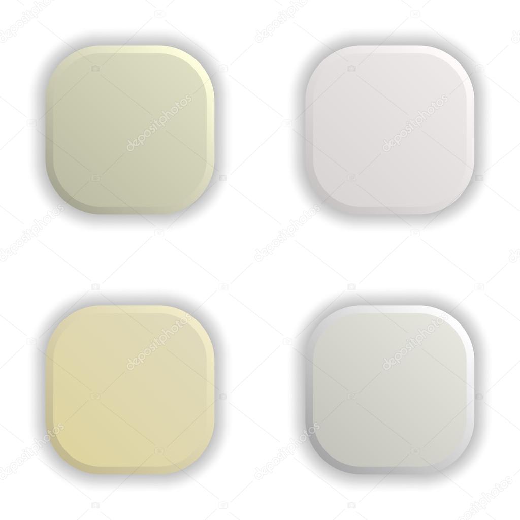 Empty square buttons