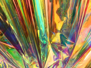 Renkli arka plan. Gökkuşağı folyosu. Modaya uygun yaratıcı eğilim. Geleceğin dokusu. Gurur bayrağı. Neon etkisi.