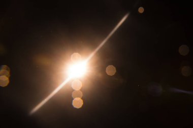 Lens patlaması, siyah arkaplan nesne tasarımında güneş patlaması