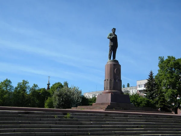 Kalininingrad Rússia Maio 2014 Praça Kalinin Antigo Reichsplatz Monumento Mikhail — Fotografia de Stock