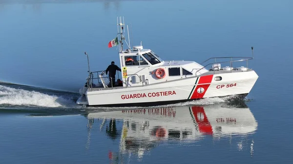 Porto Nogaro Província Udine Itália Dezembro 2020 Navio Patrulha Guarda — Fotografia de Stock