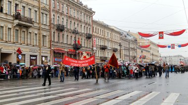 9 Mayıs - Zafer Bayramı. 2014 yılında St. Petersburg, Rusya Federasyonu.
