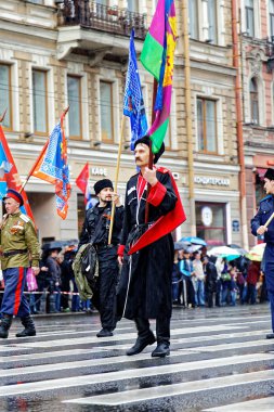 9 Mayıs - Zafer Bayramı. 2014 yılında St. Petersburg, Rusya Federasyonu.