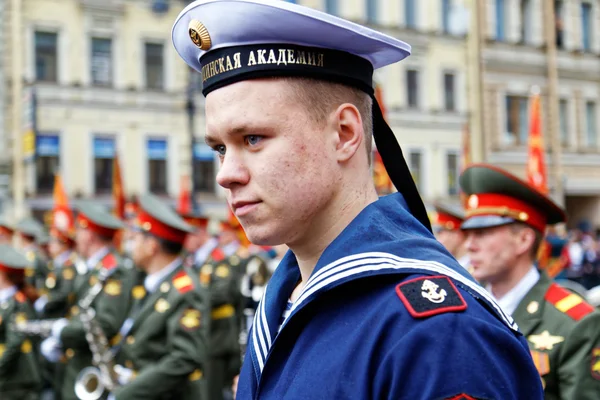 9 de maio - Dia da Vitória. São Petersburgo, Rússia em 2014 . — Fotografia de Stock
