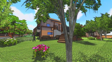 3D RENDERING VILLA DESIGN Mükemmel MT2