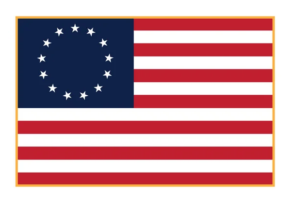 Betsy Ross Flaga Izolowana Ilustracja Wektora — Wektor stockowy