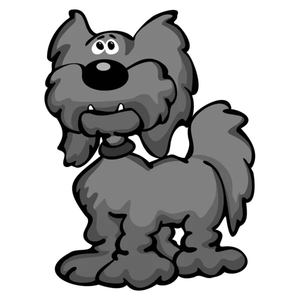 Dibujos Animados Lindo Aussiedoodle Perro Dibujos Animados Aislado Vector Ilustración — Archivo Imágenes Vectoriales