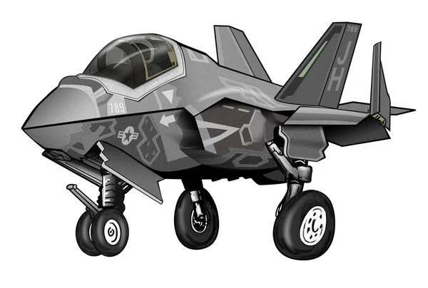 Nás námořnictva F - 35c Lightning Ii Joint Strike Fighter ilustrace — Stock fotografie