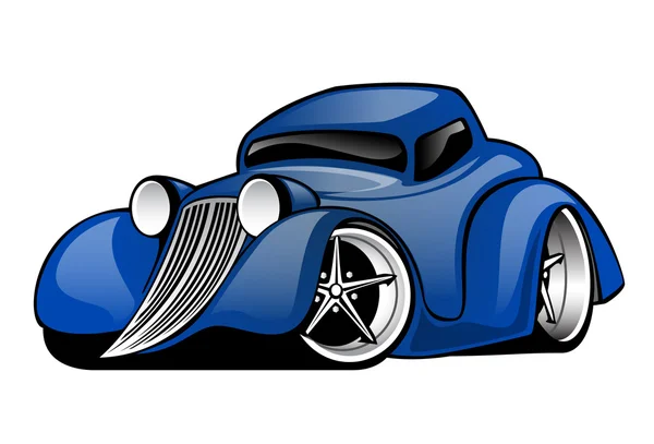 Ilustración de Blue Street Rod — Vector de stock