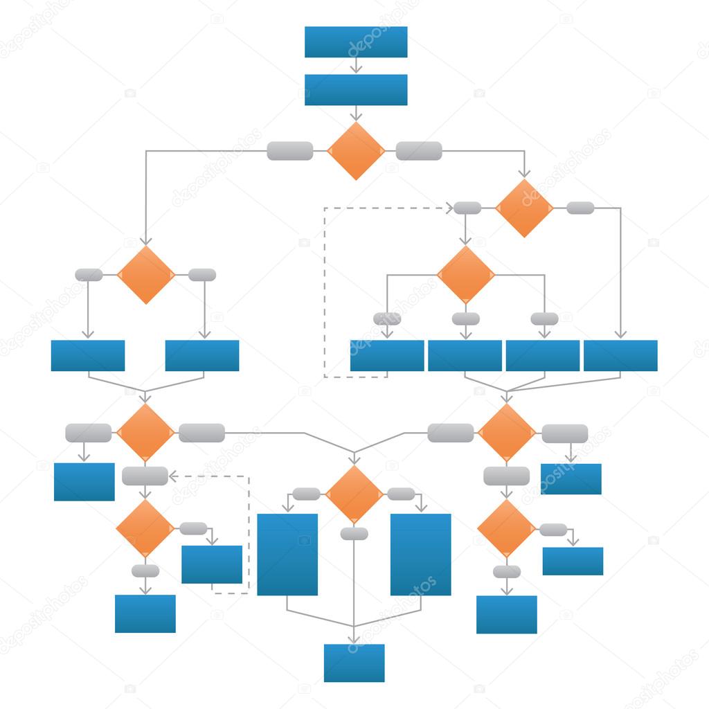 Clean Corporate Flowchart Vector